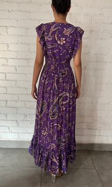 Hemant & Nandita | Viha V-Neck Long Dress | Purple