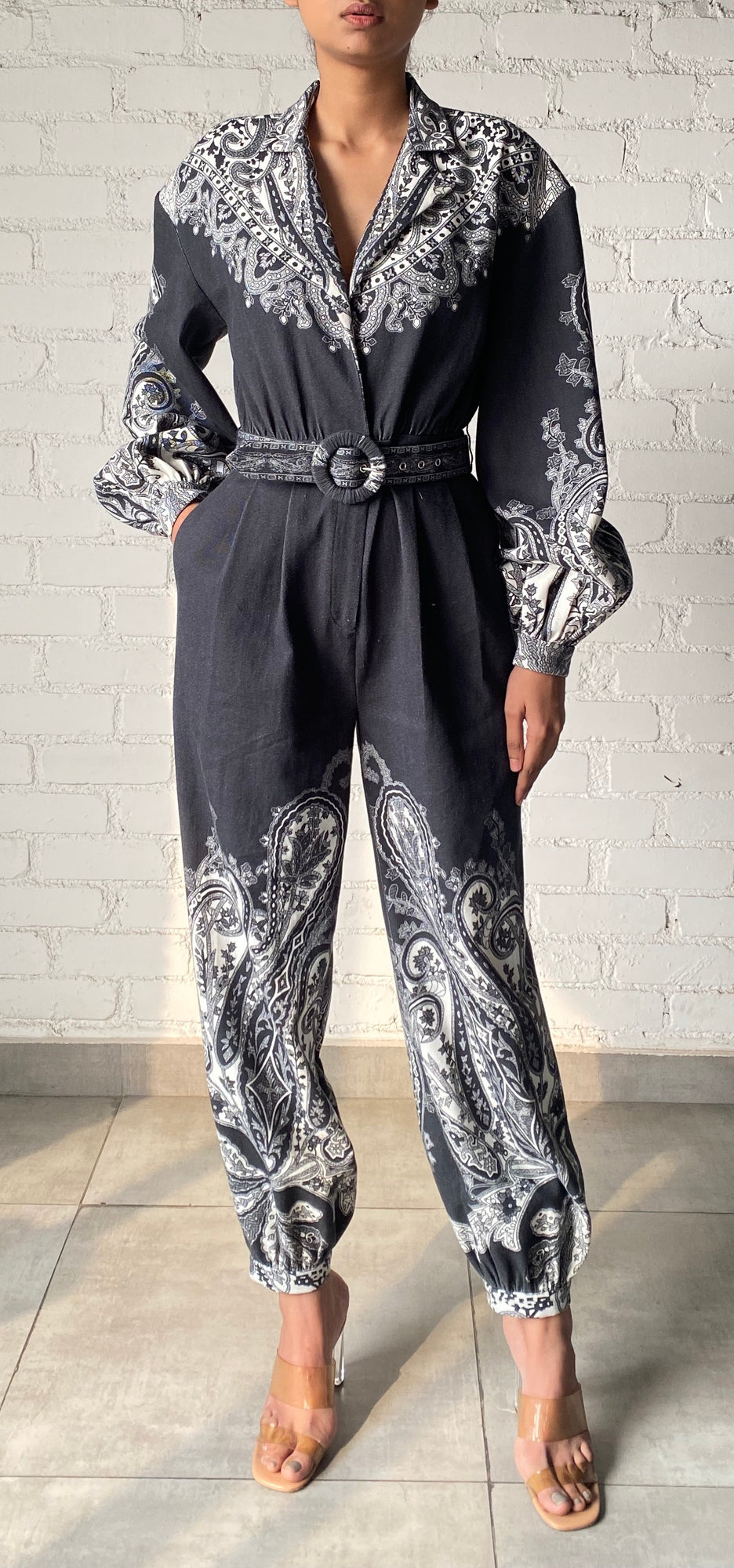 Hemant & Nandita | Viri Jumpsuit | Black/White
