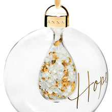 Holiday Hope Ornament | Transparent Glass | Crystal | Gold Stones