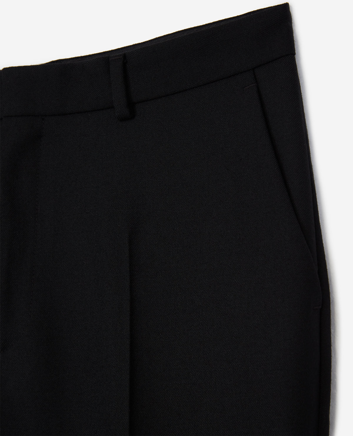 Zip Detail Wool Trousers | Men | Black