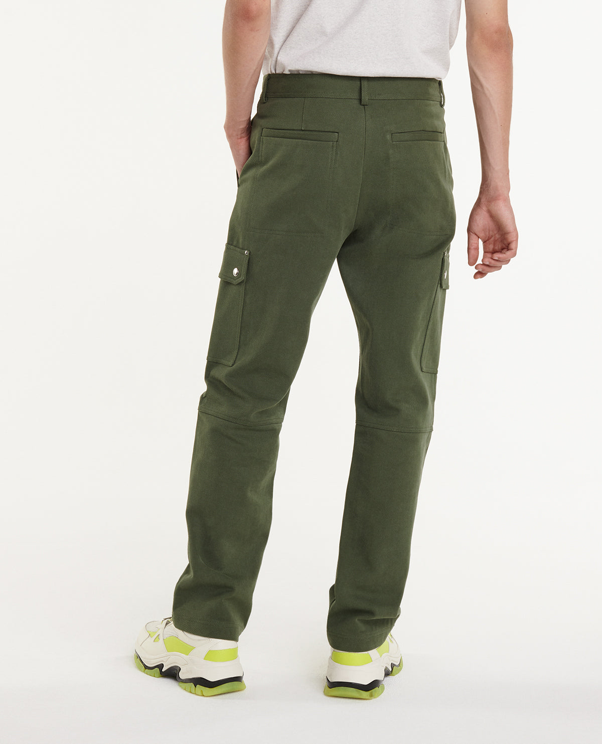 Cargo-Style Pants In Cotton Twill | Men | Khaki