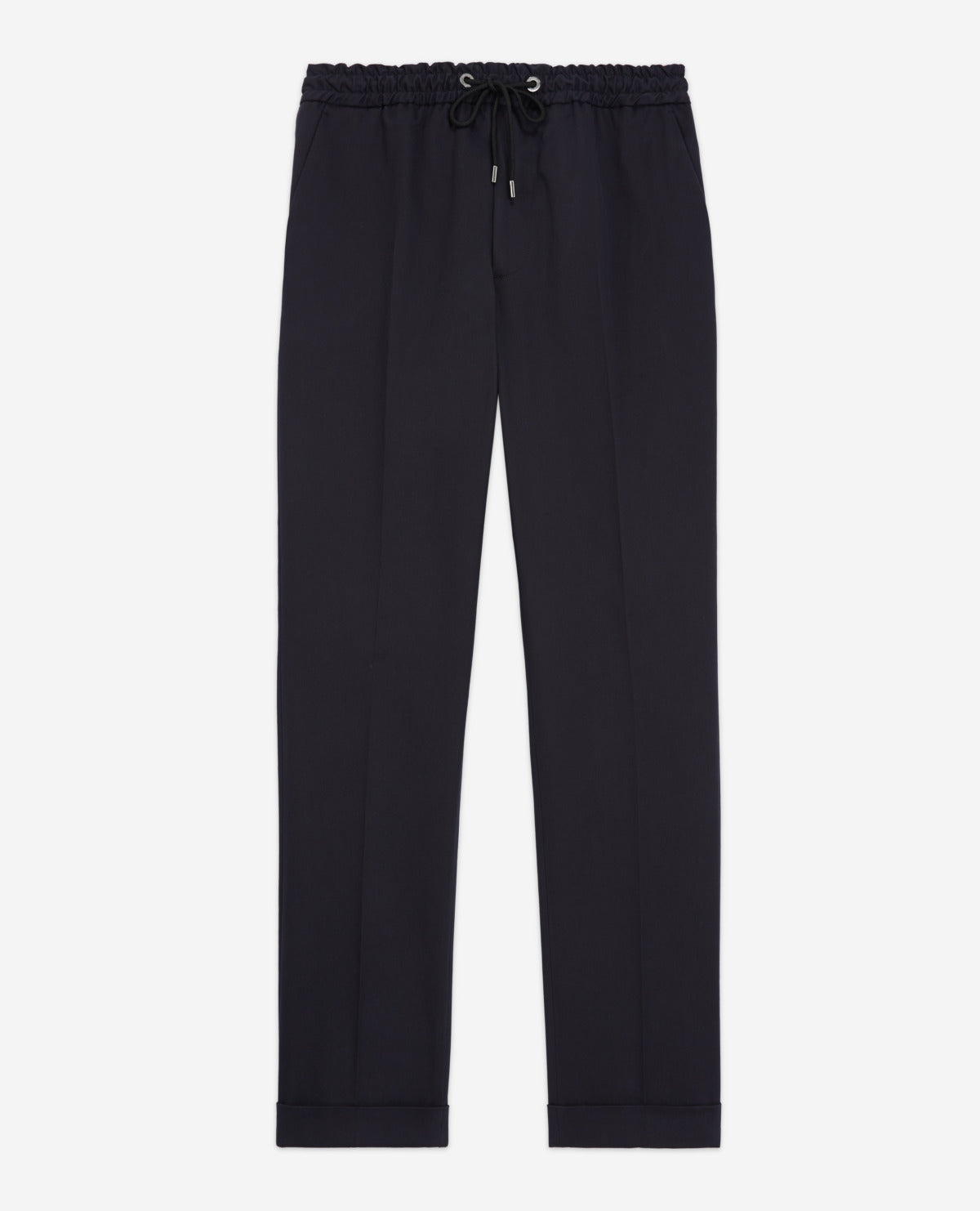 Black Cotton Blend Pants | Men | Navy