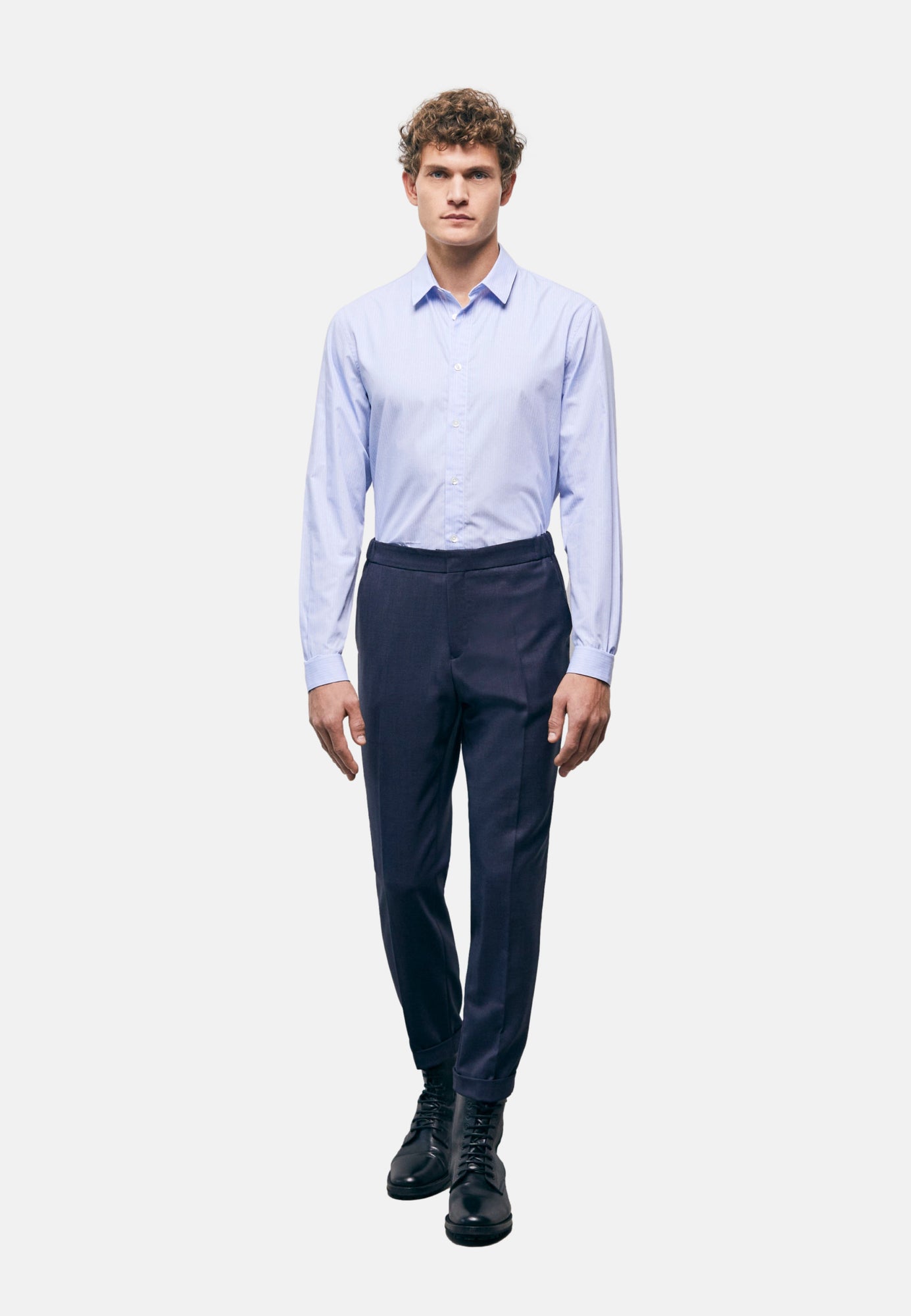 Wool Suit Pants | Men | Navy Blue