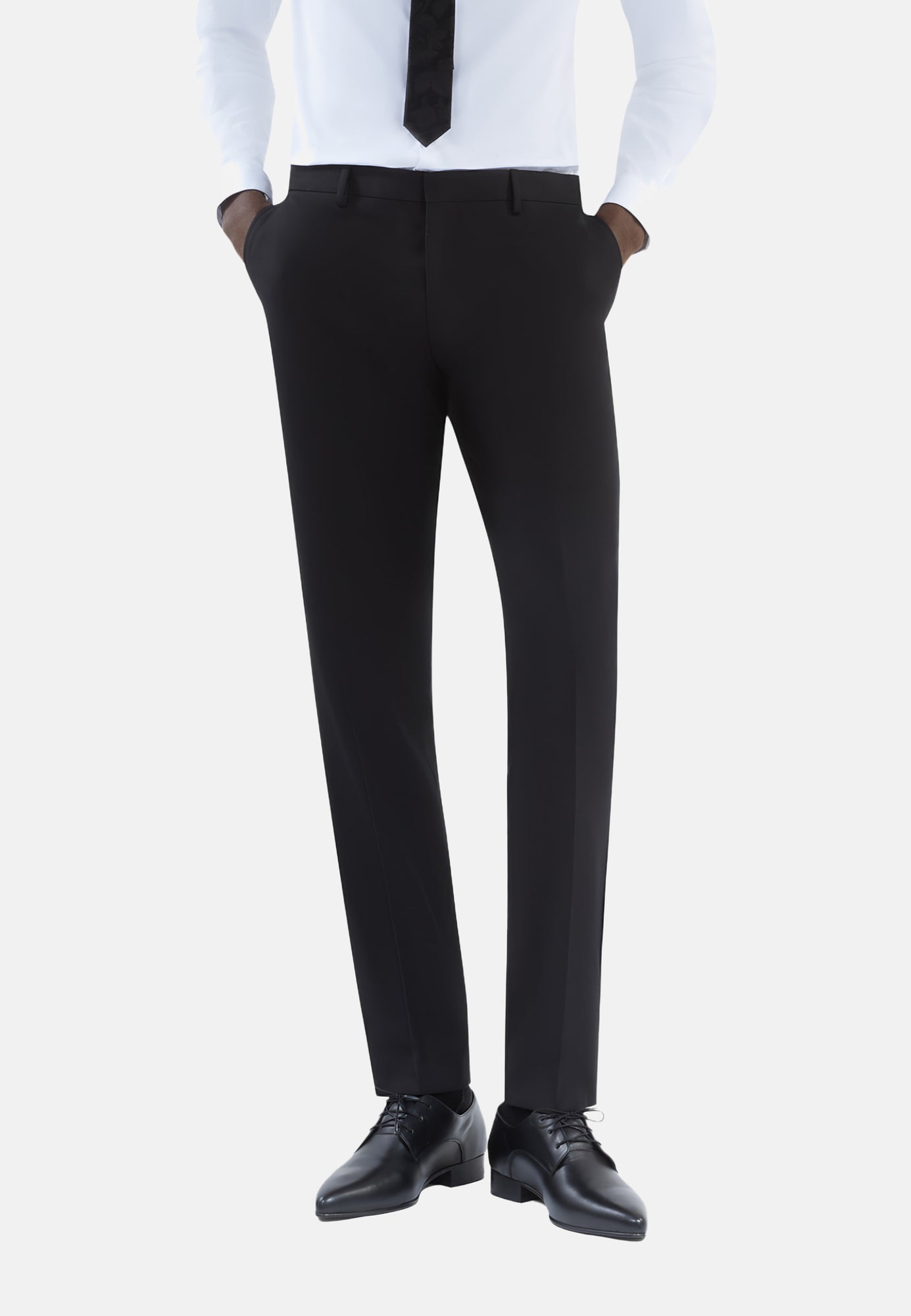 Wool Suit Pants Slim Fit | Men | Black