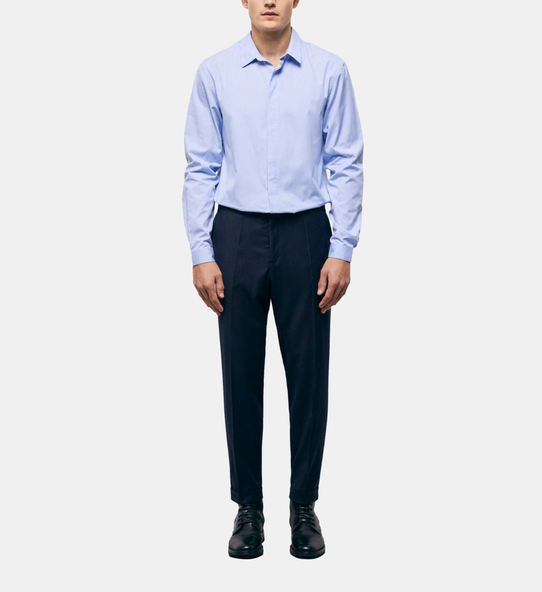 Wool Suit Pants | Men | Navy Blue