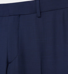 Wool Suit Pants With Check Motif | Men | Navy