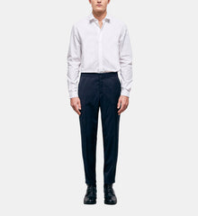 Blue Wool Suit Pants | Men | Navy x White