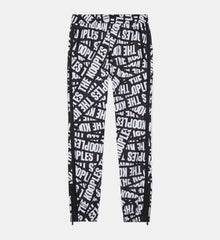 Joggers With Tape Logo | Men | Black x White