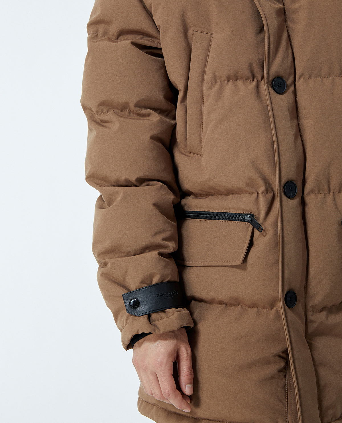 Quilted Camel-Colored Cotton Parka | Men | Tabacco