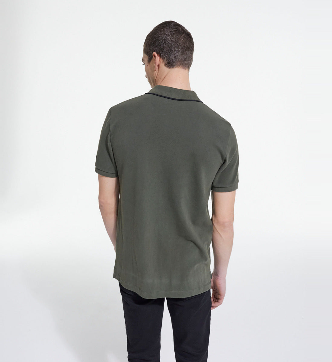 Khaki Classic Polo | Men | Foret