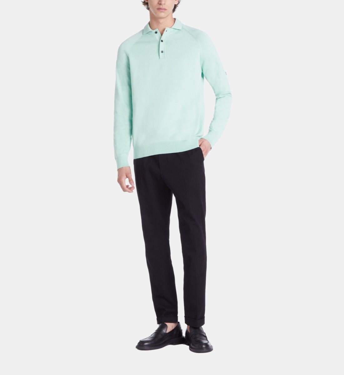 Green Knit Polo T-Shirt | Men | Ocean