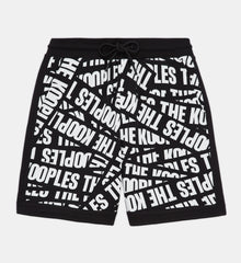 Shorts With Tape Logo | Men | Black x White