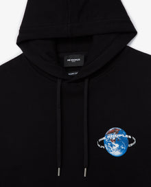 Hoodie With Planet Logo | Men | Black