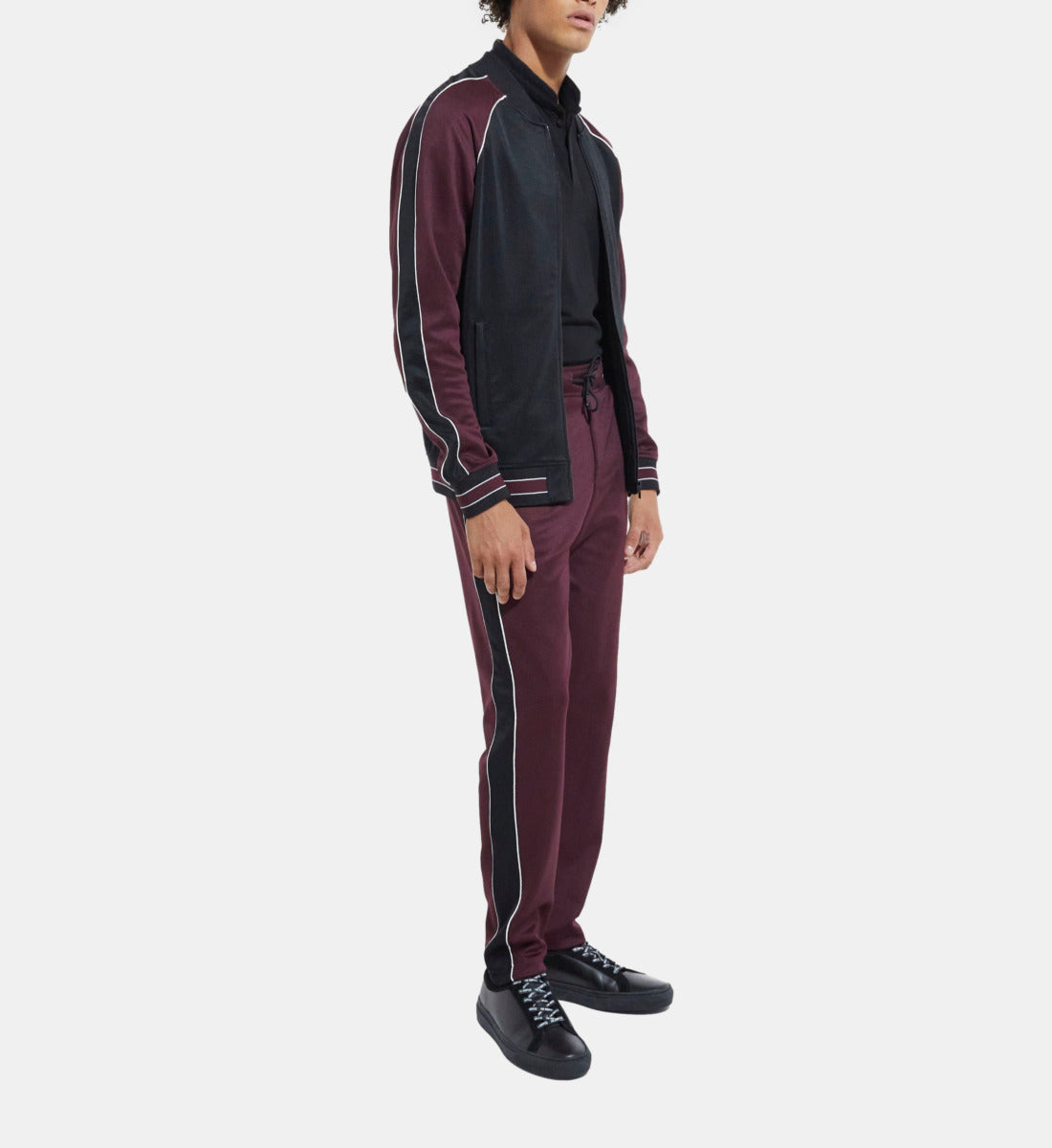 Red Zipped Sweatshirt | Men | Burgundy