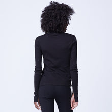 Heather Rib Turtleneck | Women | Black