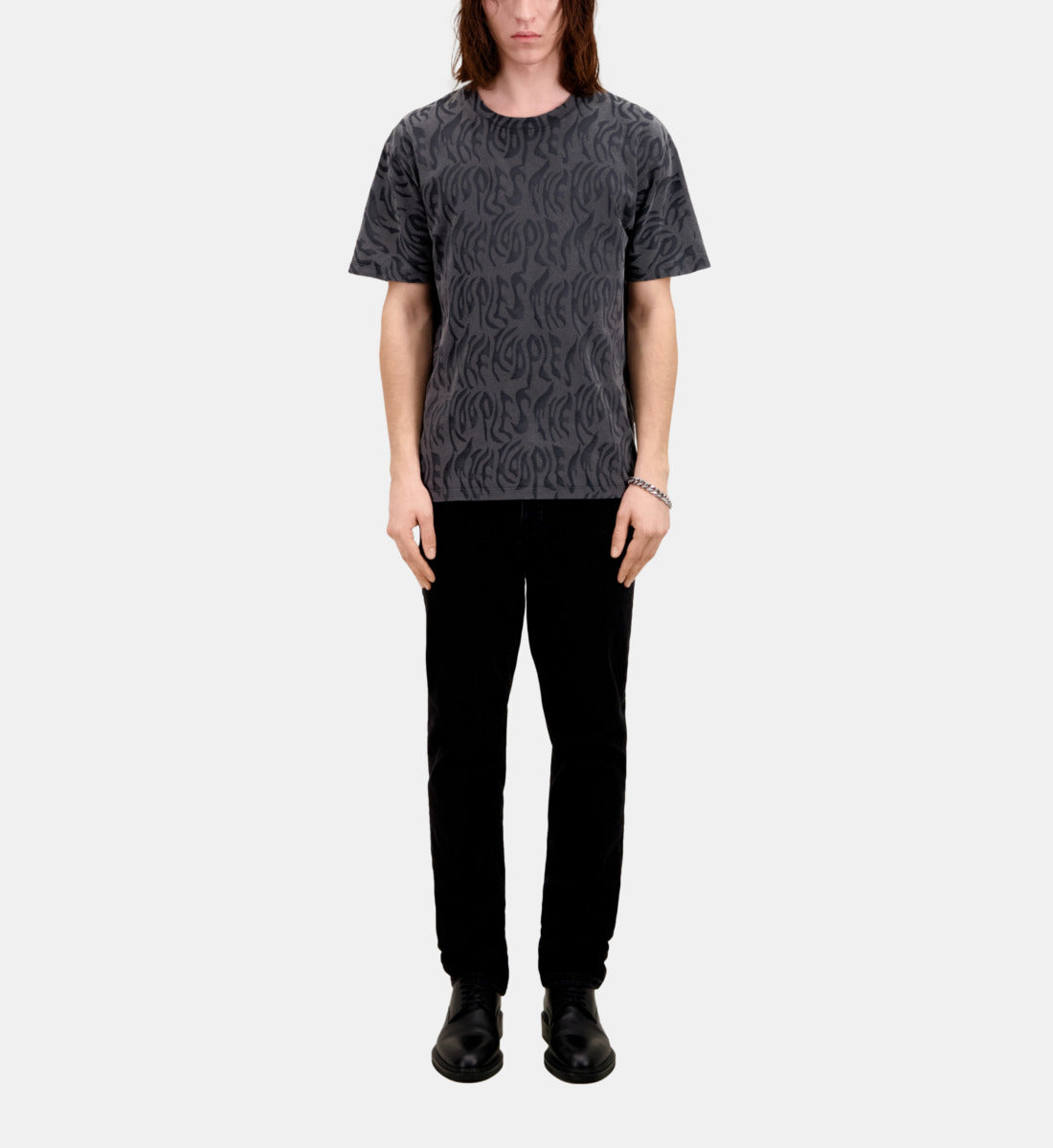 Printed T-Shirt | Men | Black Washed