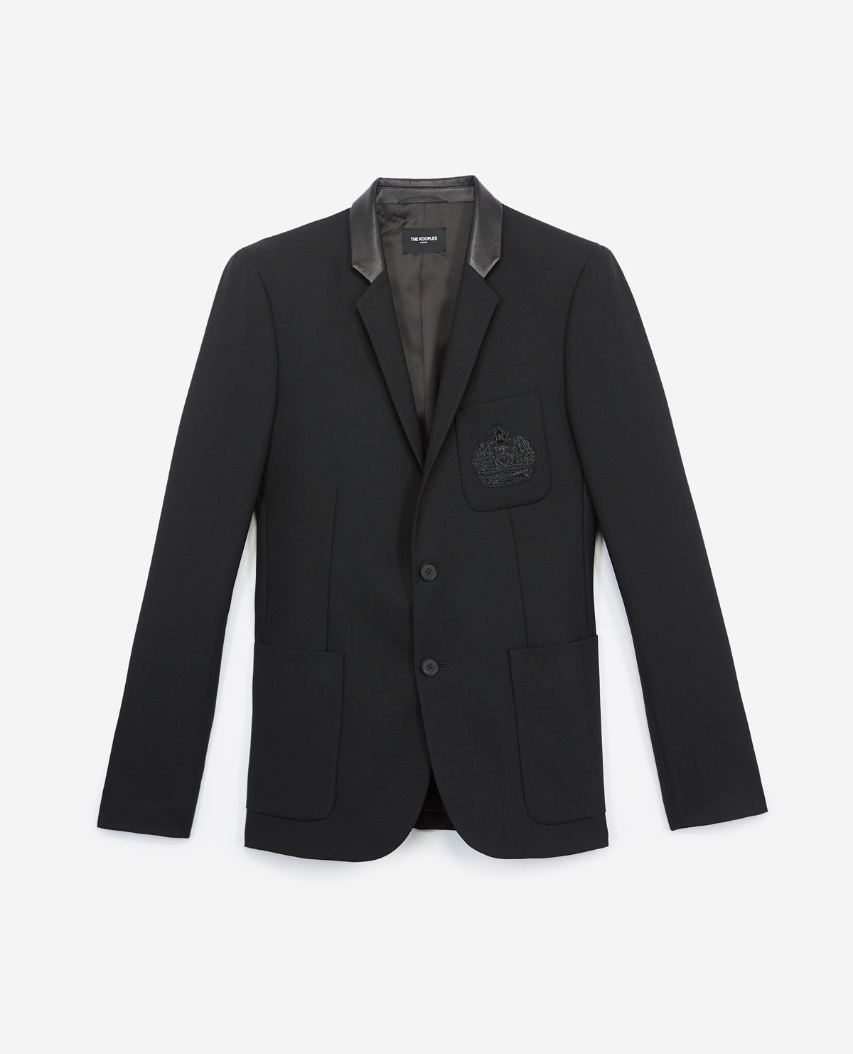 Formal Wool Jacket With Insignia | Men | Black