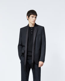 Wool Jacket With Jewel Buttons | Men | Black