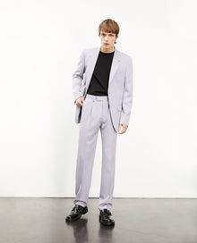 Straight-Cut Purple Wool Jacket | Men | Pastel Parme