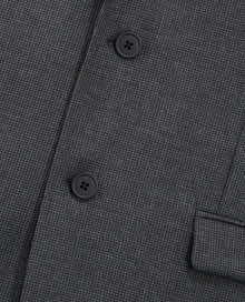 Black And Gray Jacket With Micro Check Motif | Men | Dark Grey