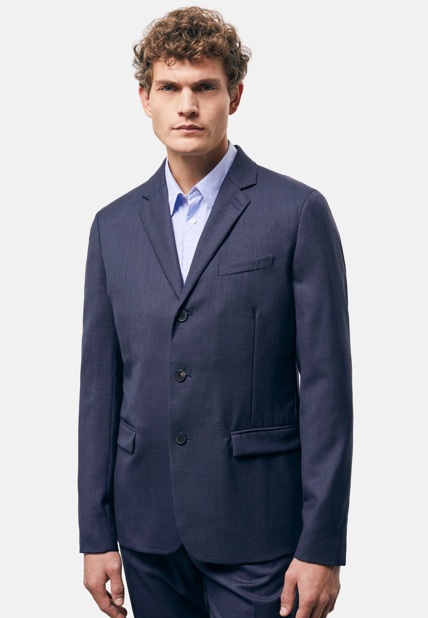 Wool Suit Jacket | Men | Navy Blue