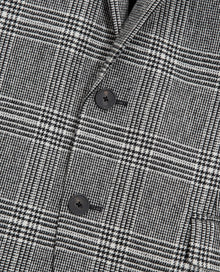 Wool Suit Jacket With Check Motif | Men | Black x White