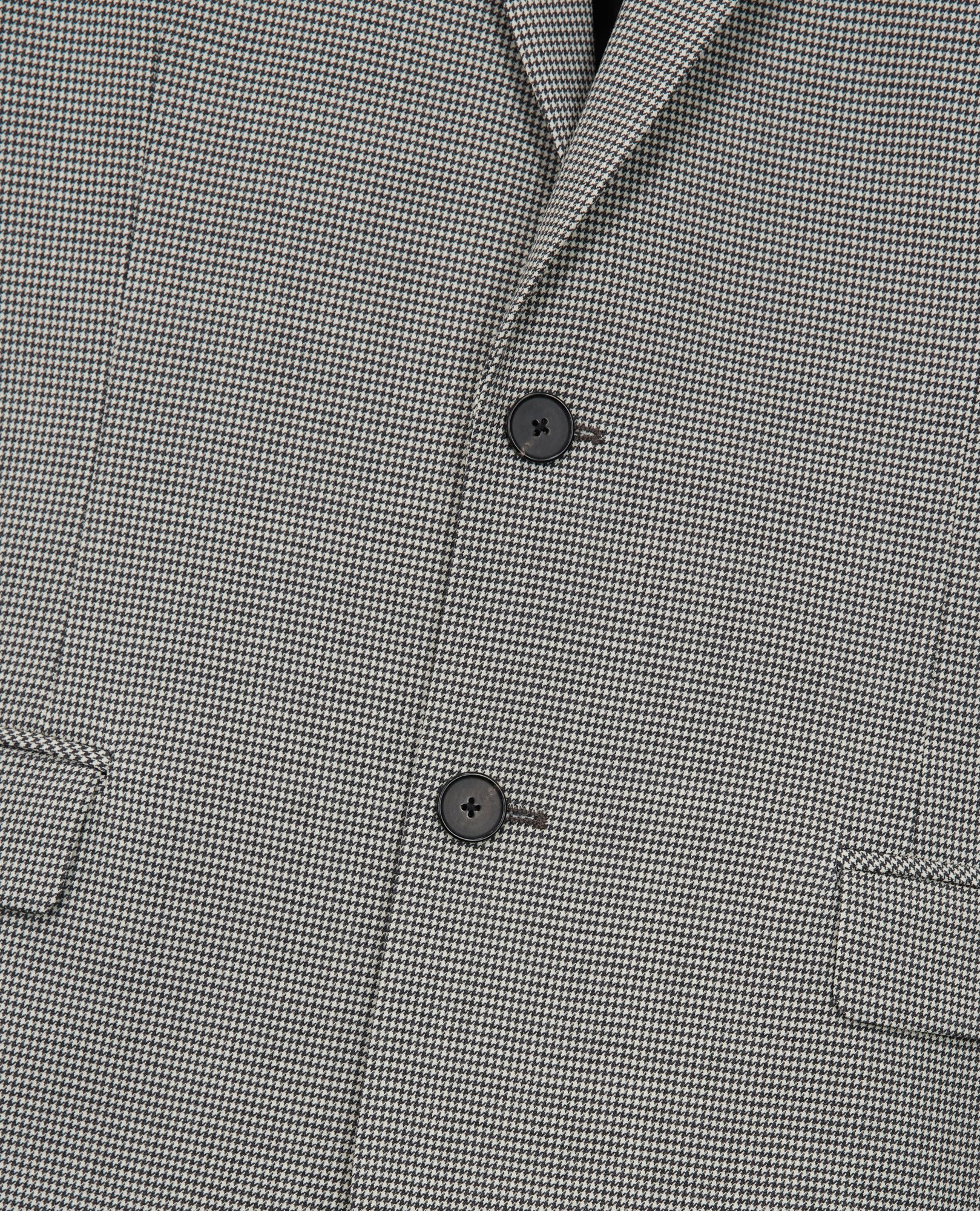 Gray Patterned Wool Suit Jacket | Men | Ecru Black