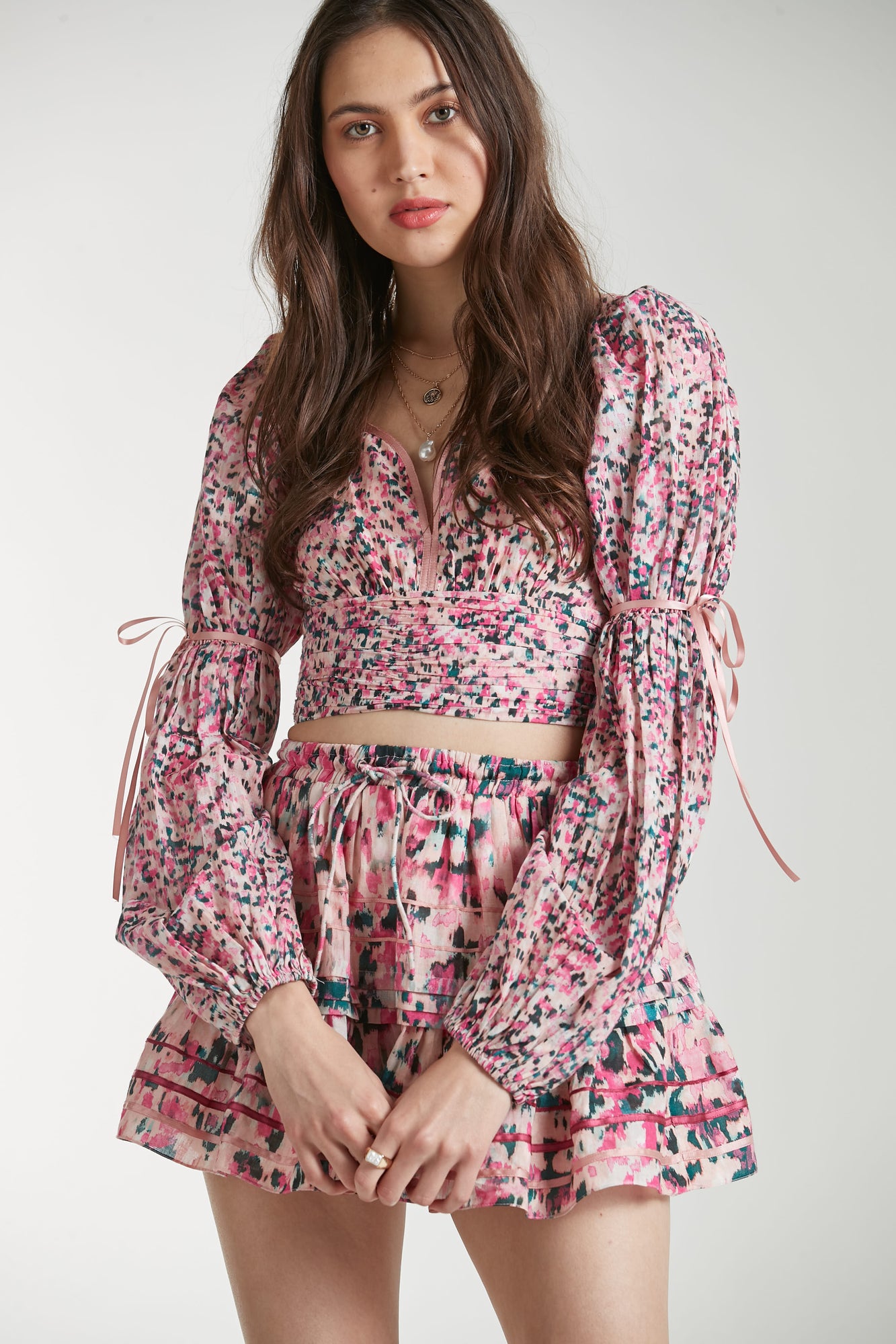 Rococo Sand | Mimi Top | Peach Multi