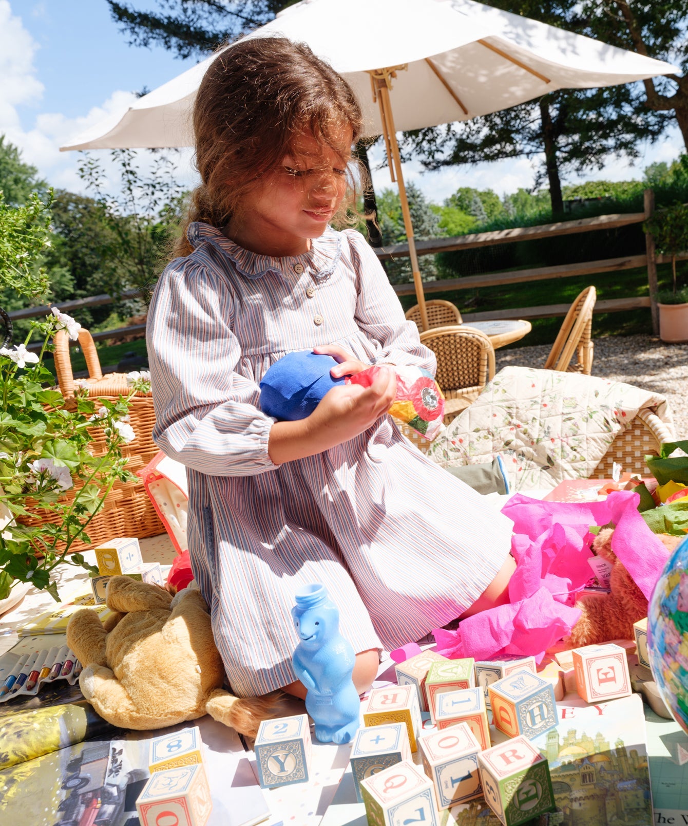 Girls | Hannah Dress | Multi/Blue