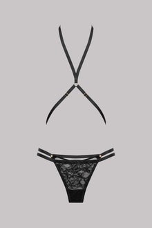 Thong with harness - Jeux Magnétiques | Black