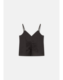 Henny | Poplin Ruched Cami Top | Storm