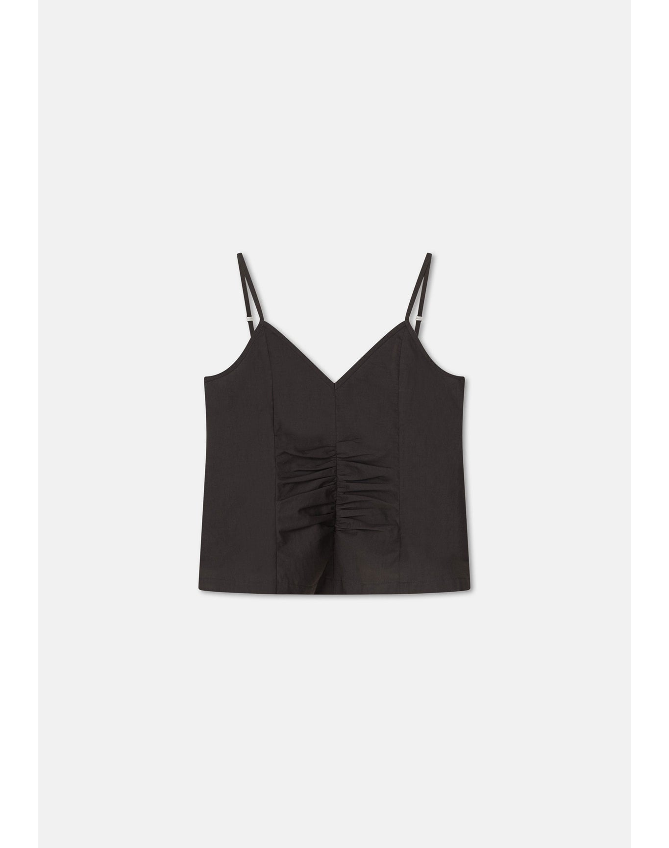 Henny | Poplin Ruched Cami Top | Storm