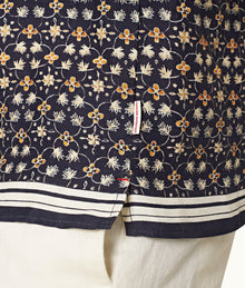 Hibbert Fiore Print Classic Fit Capri Collar Shirt | Night Iris