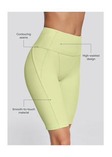 High-Waisted Performance Biker Shorts | Cool Matcha
