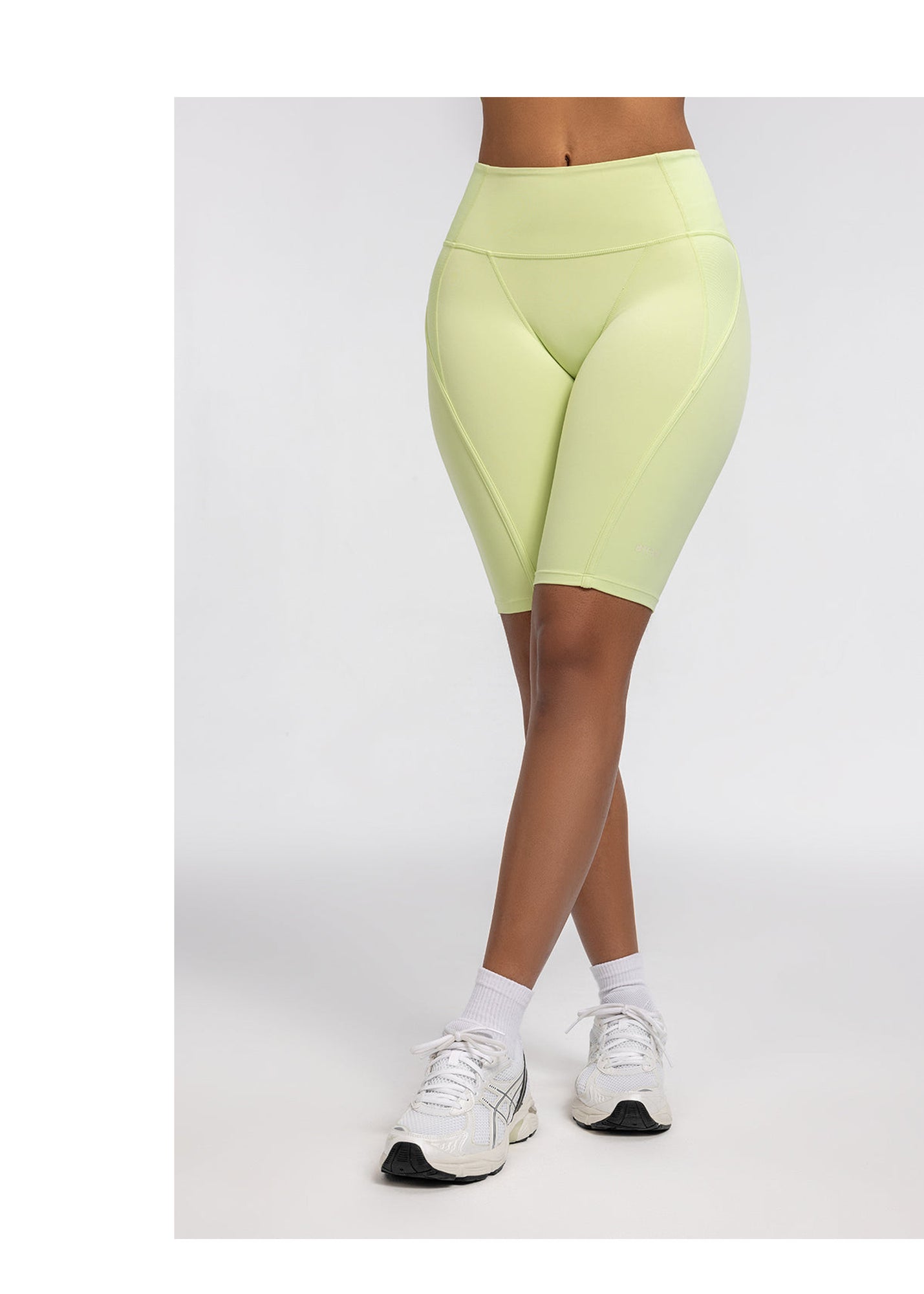 High-Waisted Performance Biker Shorts | Cool Matcha
