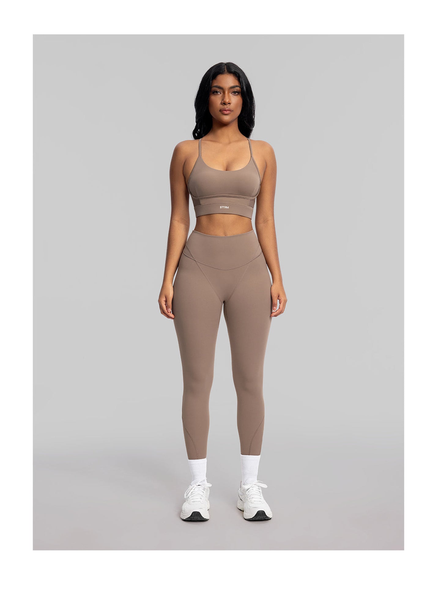 High-Waisted Stretch Performance Leggings | Cocoa