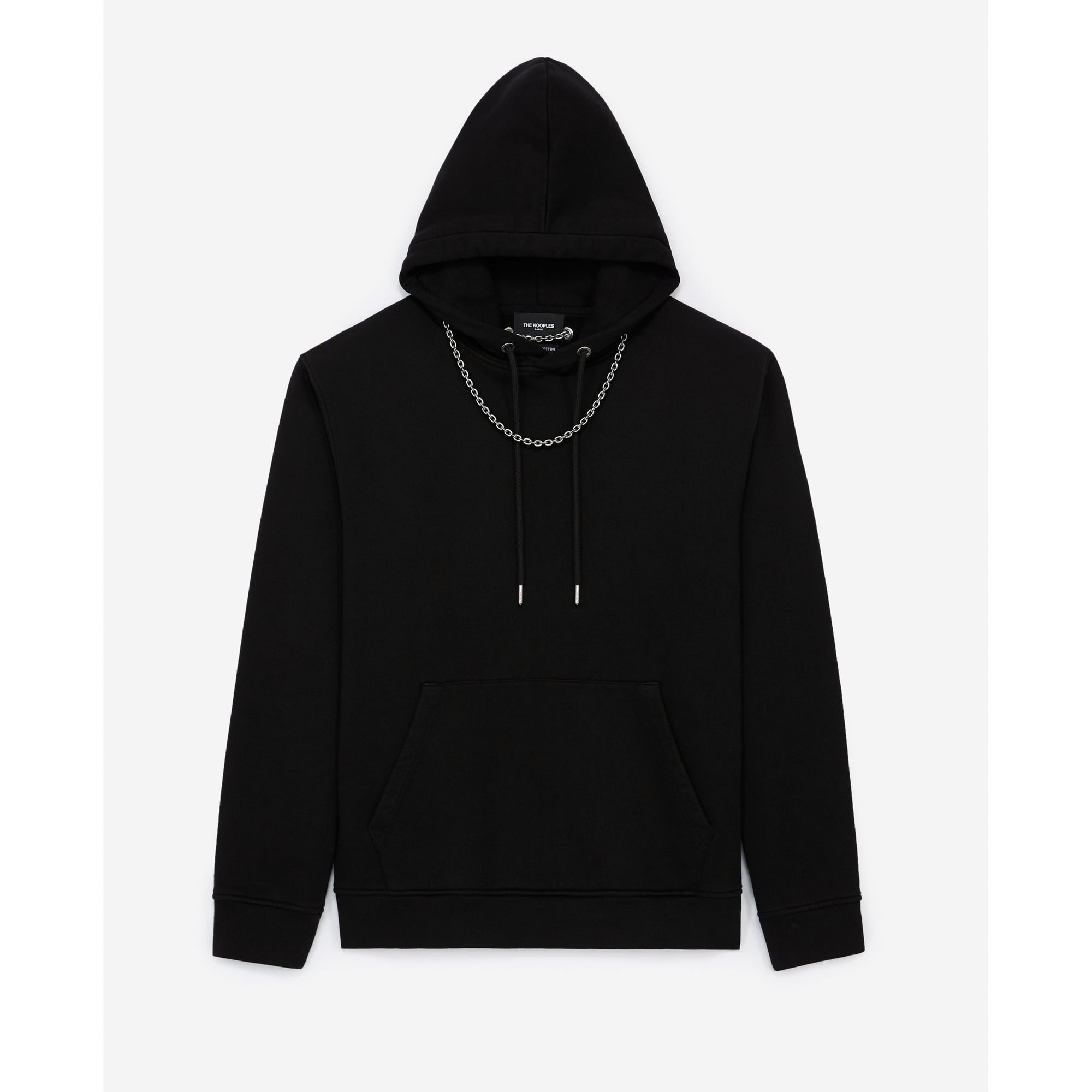 Hoodie With Chain Detail | Men | Black