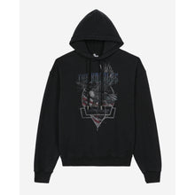 Hoodie With Chaos Eagle Serigraphy | Men | Black Washed