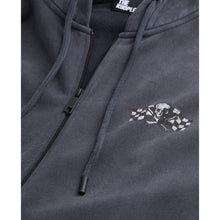 Hoodie With Racing Skull Serigraphy | Men | Black Washed