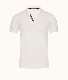 Horton Tipping O.B Tipping Placket Tailored Fit Organic Cotton Polo Shirt | Cloud