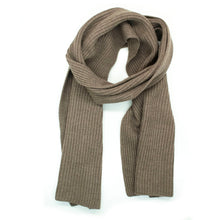 Merino Ribbed Scarf | Light Brown