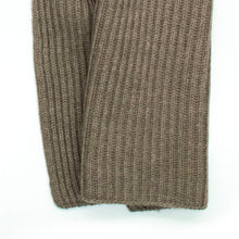 Merino Ribbed Scarf | Light Brown