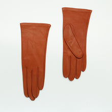 Womens | Silk Lined Leather Gloves | Spice
