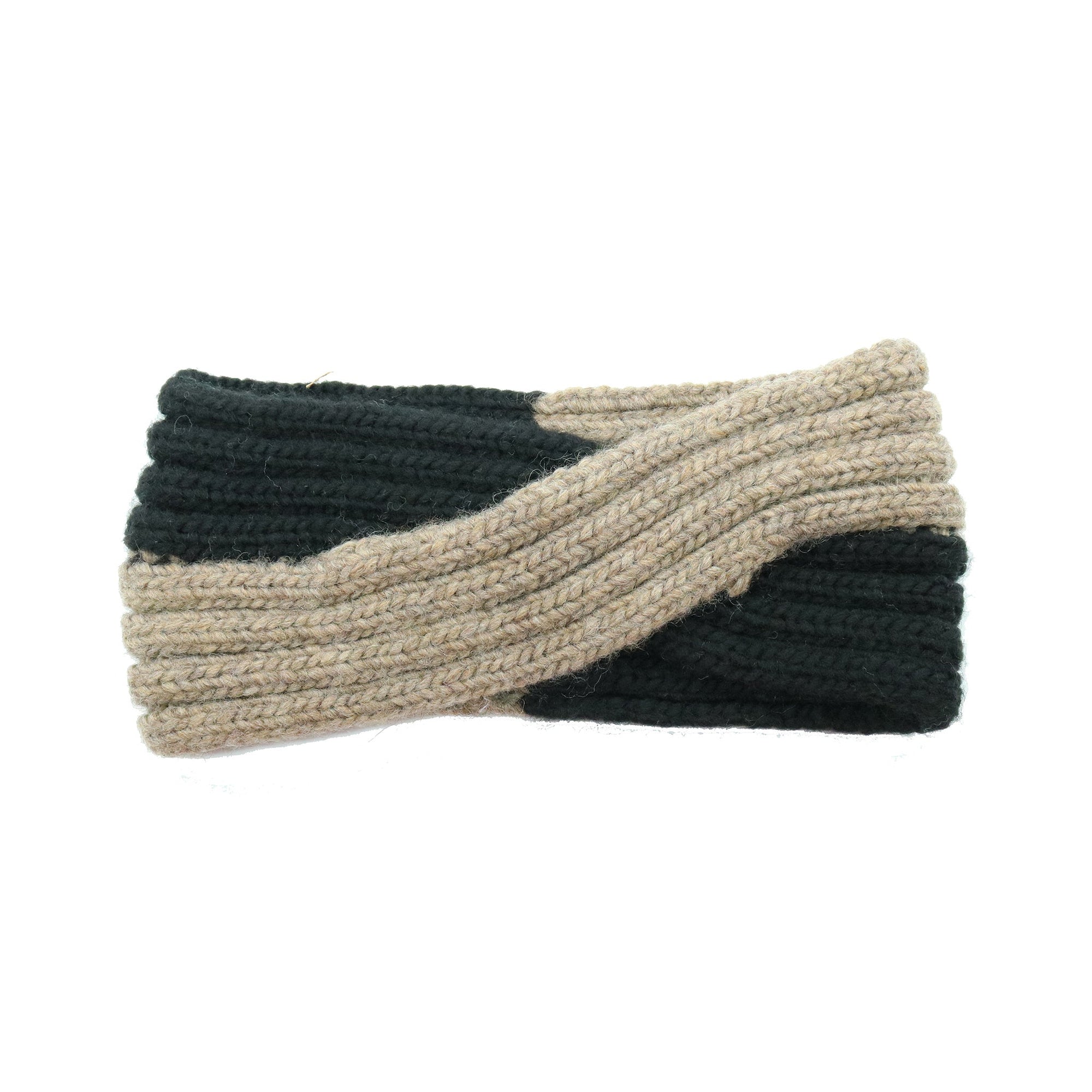 Chunky Color Block Headband | Brown