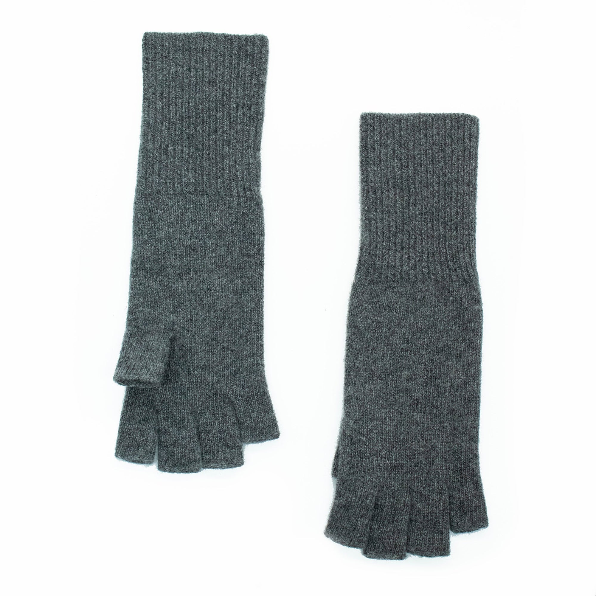 Cashmere Fingerless Gloves | Medium Grey