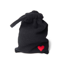 Unisex | Cashmere Pouch - Red Heart | Black