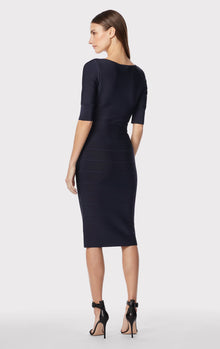 Asymmetric Strappy Icon Dress | Dark Navy