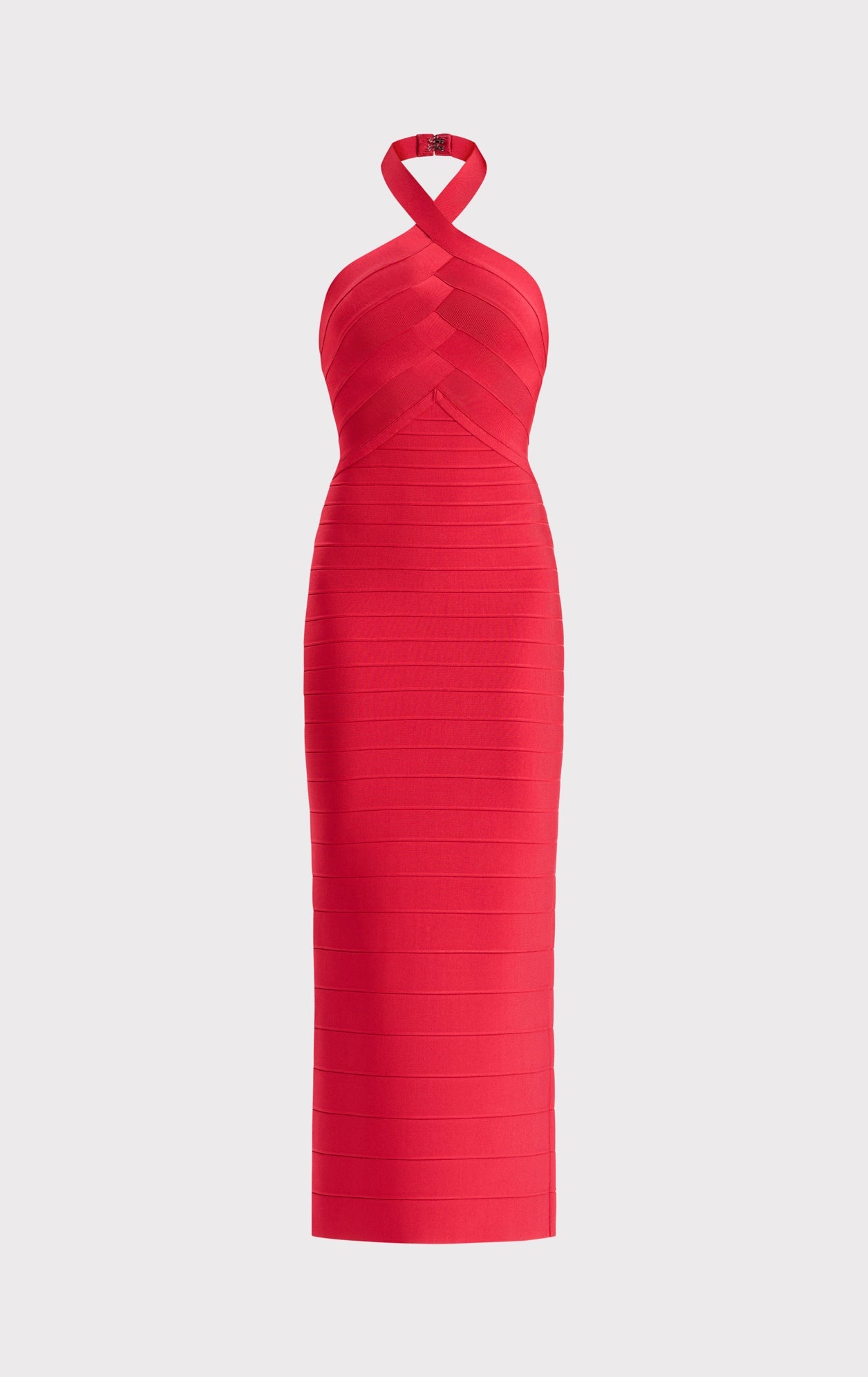 Icon Bandage Halter Gown | Rio Red