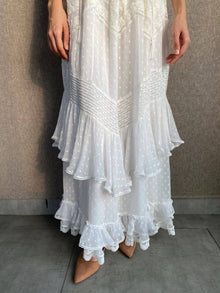 Rococo Sand | Tyra Sweetheart-Neck Long Dress | White