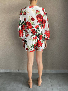 Rococo Sand | Rosie Floral Bodysuit | White/Red